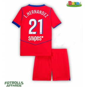 Paris Saint-Germain Lucas Hernandez #21 Tredjeställ Barn 2025-26 Kortärmad (+ Korta byxor)